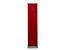 Garderobenspind | HxBxT 1800 x 415 x 500 mm | Vorhängeschloss | Grau-Rot